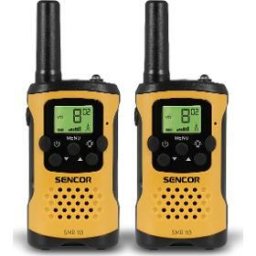 Set 2 stații walkie-talkie SMR 113 Twin rază 5 km, 16 canale, frecvență 446 MHz, funcție VOX, USB-C, Negru/Galben