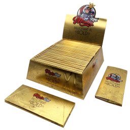 Monkey King Foite nealbite + 32 Filtre Billionaire Gold cu tavita magnetic ultra-subtiri XL King Size 110mm x32