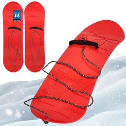 Snowboard placă snowboard pentru copii roșu set 2 buc.