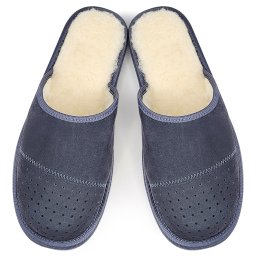 Papuci de Casa din Piele pentru Bărbați 'Gentleman's Classic' Arctic Gray Confort și Stil