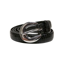 Women's Synthetic Snake Leather Belt Black