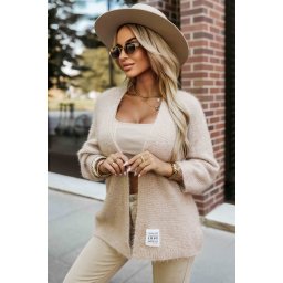 631-1 Stylish cardigan made of soft sweater knit - beige