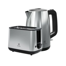 Set Electrolux Inox - Prajitor de paine E3T1-3ST, 7 trepte + Fierbator E3K1-3ST, 1.7 L, 1850 W
