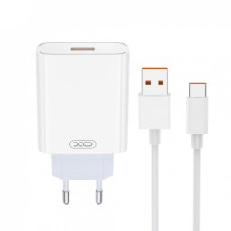 Incarcator priza USB-A 120W + cablu USB A-C Alb, XO L164