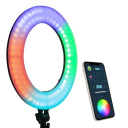 Lampa circulara Weeylite WE-10S RGB LED cu temperatura reglabila 2500K-8500K si telecomanda Wireless