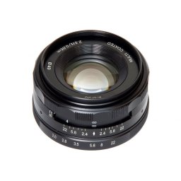 Obiectiv manual Meike 50mm, F2.0 pentru Nikon 1-mount, Negru