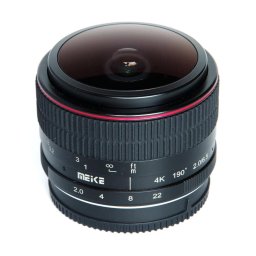 Obiectiv manual Meike, 6.5mm, F2.0, Fisheye, pentru FujiFilm FX-mount, Negru