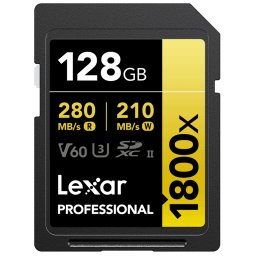 Lexar SDXC Pro 1800x U3 UHS-II R280/W210 (V60) 128 GB