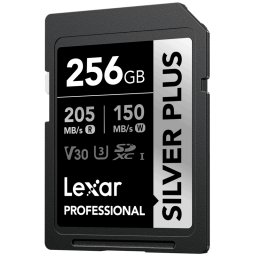 Lexar SDXC Professional SILVER Plus UHS-I/U3/A2/4K R205/W150 (V30) 256 GB