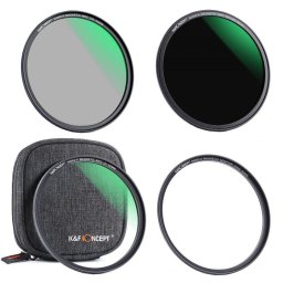 Kit filtre K&F Concept 86mm MCUV+CPL+ND1000 si inel magnetic SKU.1688