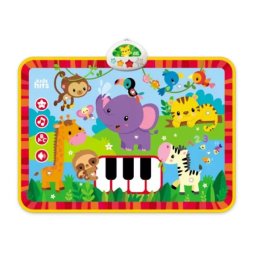 Kids Hits: Covoraș de joacă multifuncțional - Grădina zoologică muzicală - 70 x 50 cm