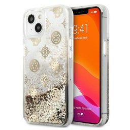 Husa Guess GUHCP13SLGPEGO iPhone 13 mini 5.4" gold/gold hardcase Peony Liquid Glitter