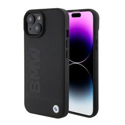 Husa BMHMP15SSLLBK iPhone 15 6.1" black/black Magsafe hardcase Signature Logo Imprint