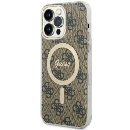 Husa Guess GUHMP14XH4STW iPhone 14 Pro Max 6.7" brown/brown hardcase 4G MagSafe