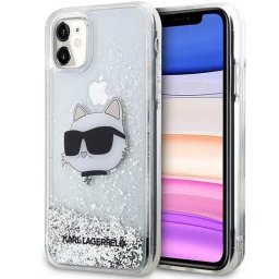 Husa Karl Lagerfeld KLHCN61LNCHCS iPhone 11/ XR silver/silver hardcase Glitter Choupette Head