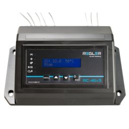 Controler centrala pe lemne/carbune cu puffer REGLER RC 46v3, comanda pompa IC, pompa ACM, pompa puffer si ventilator, optional termostat de ambient si senzor gaze arse