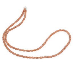 Colier Piatra Soarelui discuri fatetate cu Argint 925, 3-4mm