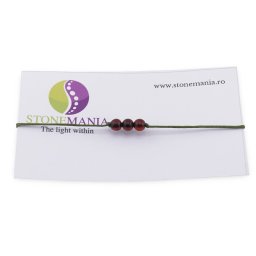 Bratara Therapy Chihlimbar coniac cu trei sfere 5mm