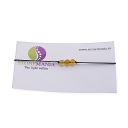 Bratara Therapy Chihlimbar lamaie cu trei sfere 5mm