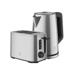 Set Electrolux Inox - Prajitor de paine E5T1-4ST + Fierbator de apa E5K1-6ST, 1.7 L, 2400 W