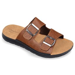 Papuci de vara, confort, barbati, OrtoMed 2715-P440 maro