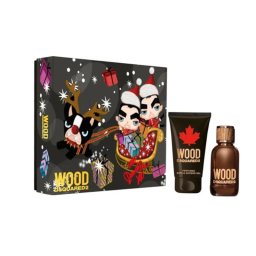 Dsquared Wood For Him Set cadou pentru barbati EDT 30 ml + 50 ml gel de duș