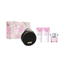 Versace Bright Crystal Set cadou pentru femei 90 ml EDT + gel de duș 100 ml + loțiune de corp 100 ml + trusă de toaletă