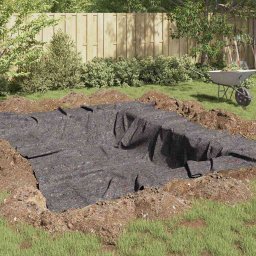 Fleece pentru iaz gri 1 x 10 m, poliester si bumbac, rezistent