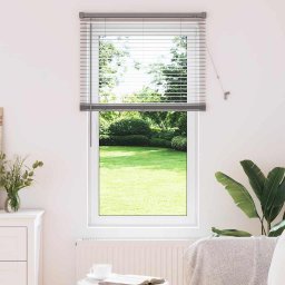 Jaluzea pentru Fereastra cu perdele Manual Argintiu Aluminiu GartenMobel Dekor