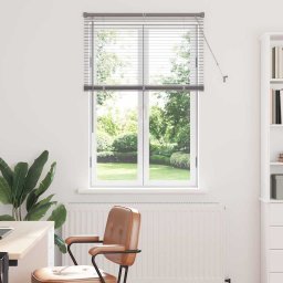 Jaluzea pentru Fereastra cu perdele Manual Argintiu Aluminiu GartenMobel Dekor