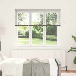 Jaluzea pentru Fereastra cu perdele Manual Argintiu Aluminiu GartenMobel Dekor