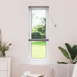 Jaluzea pentru Fereastra cu perdele Manual Argintiu Aluminiu GartenMobel Dekor