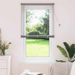 Jaluzea pentru Fereastra cu perdele Manual Argintiu Aluminiu GartenMobel Dekor
