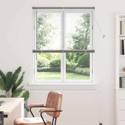 Jaluzea pentru Fereastra cu perdele Manual Argintiu Aluminiu GartenMobel Dekor