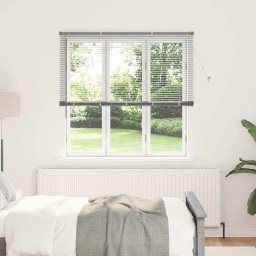 Jaluzea pentru Fereastra cu perdele Manual Argintiu Aluminiu GartenMobel Dekor