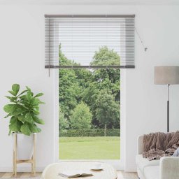 Jaluzea pentru Fereastra cu perdele Manual Argintiu Aluminiu GartenMobel Dekor