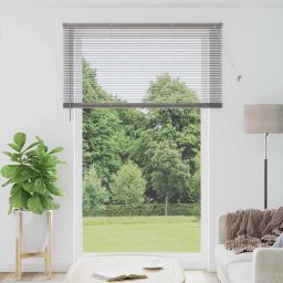 Jaluzea pentru Fereastra cu perdele Manual Argintiu Aluminiu GartenMobel Dekor