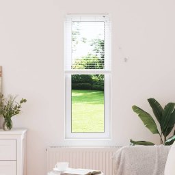 Jaluzea pentru Fereastra cu perdele Manual Alb Aluminiu GartenMobel Dekor