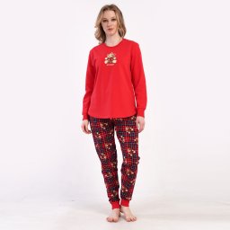 Pijama din Bumbac Vătuită la Interior Vienetta, Model 'You are So Sweet' Căldură și Răsfăț