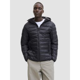 Jack & Jones Jacheta barbati cu gluga, Bradley 12280970, Regular fit, Negru (SELECTATI MARIMEA: XL)