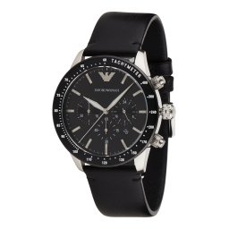 Emporio Armani Ceas analogic negru / argintiu