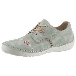 Rieker Pantofi cu șireturi '52528' bej / verde pastel / roșu
