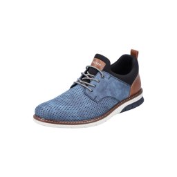 Rieker Pantofi cu șireturi sport albastru amestec / brocart / negru