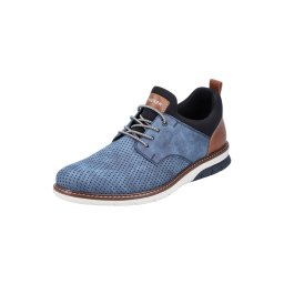 Rieker Pantofi cu șireturi sport albastru amestec / brocart / negru