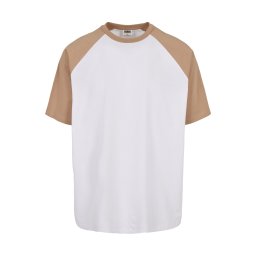 Urban Classics Tricou maro deschis / alb