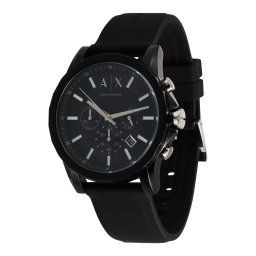 ARMANI EXCHANGE Ceas analogic gri / negru / argintiu