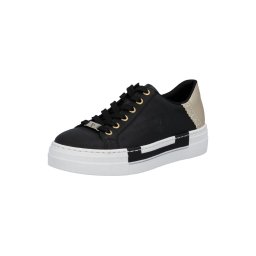 Rieker Pantofi cu șireturi sport negru / argintiu