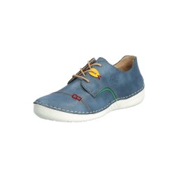 Rieker Pantofi cu șireturi albastru denim / galben / verde / roșu