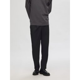 SELECTED Pantaloni cu dungă 'SLHLEROY' negru