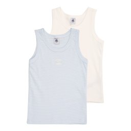 PETIT BATEAU Maiou albastru deschis / alb lână
